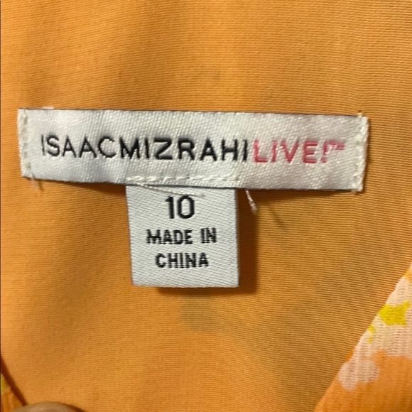 Isaac Mizrahi Live! Orange Size 10 Midi Dress - Picture 2 of 10